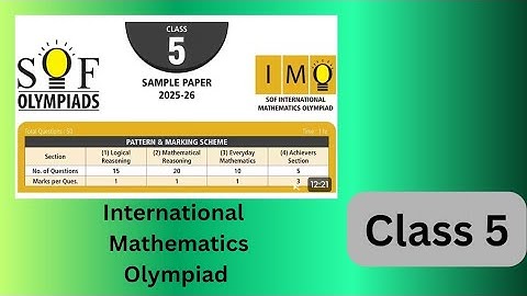 #Favfive | SOF International mathematics Olympiad Class 5 sample paper| IMO 2025-26 | #imo | #class5