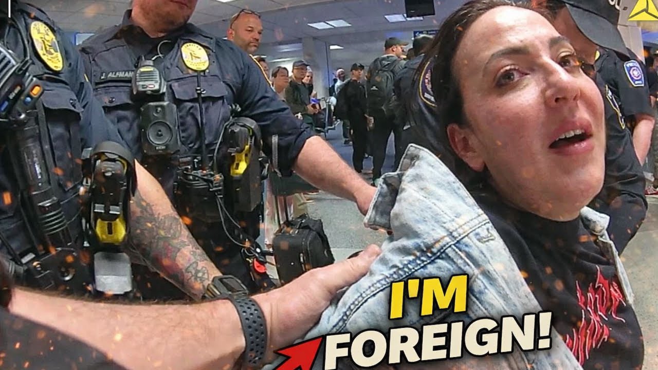 “You Can’t Arrest Me, I’m Foreign!” — Drunk Airport Passenger Fights Cuffs on Bodycam