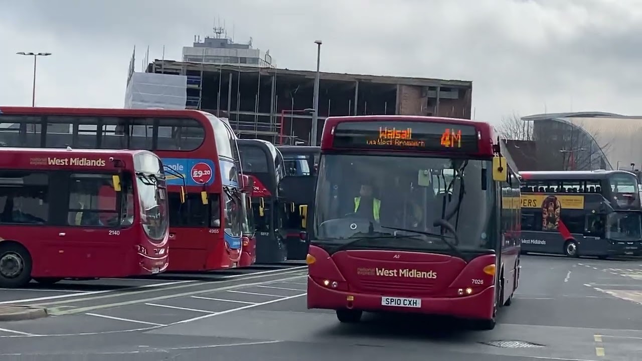 National Express West Midlands Scania Omnilink 7026 Bus Route 4M Walsall 