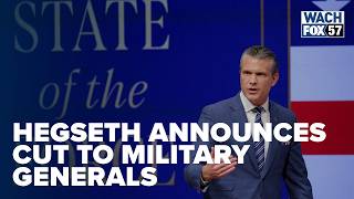 Defense Secretary Hegseth Announces a 20% Cut in Numbers of Generals Across U.S. Military