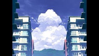 Summer Sky anime background artwork digital painting