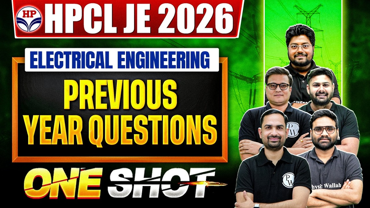 HPCL JE 2026 | HPCL JE Electrical Engineering PYQs ONE SHOT | HPCL JE Electrical Previous Year Paper