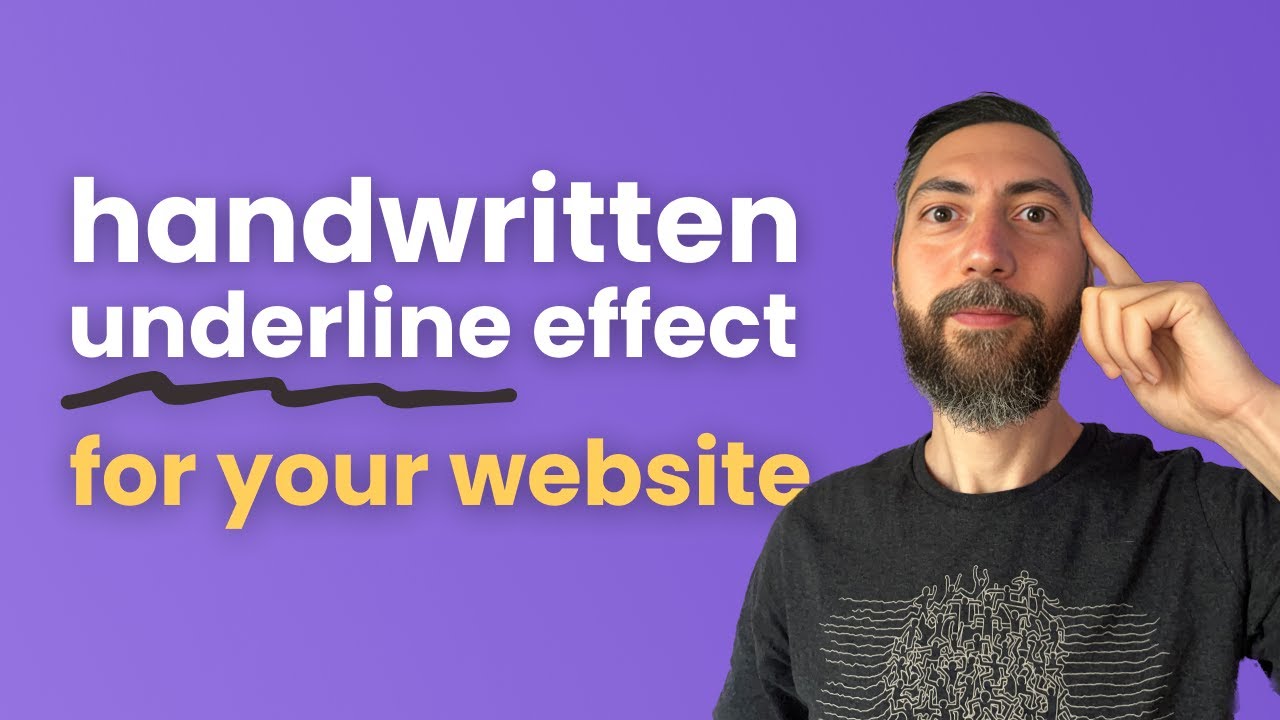 Handwritten underline text effect for your React app - YouTube
