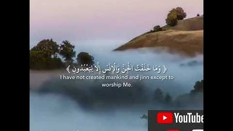 {وَمَا خَلَقْتُ الْجِنَّ وَالْإِنسَ إِلَّا لِيَعْبُدُونِ) بصوت للقارئ أحمد الشاذلي#راحة لقلبك #قرآن