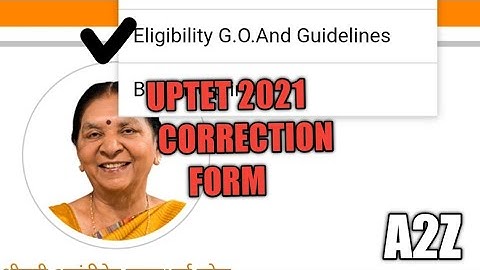 UPTET form Correction 2021.