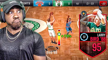 95 LARRY BIRD BOMBING 3 POINTERS! NBA Live Mobile 16 Gameplay Ep. 81
