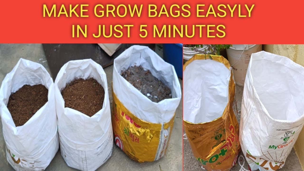 Make grow bags easily at home ll How to make grow bags at home