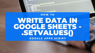 Google Apps Script - Set Values
