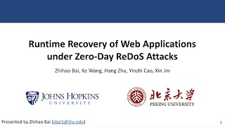 Runtime Recovery of Web Applications under Zero-Day ReDoS Attacks