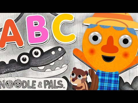 The Animal Alphabet | Let's Draw and Color With Noodle & Pals | Learn Animal Names! | Kids Songs