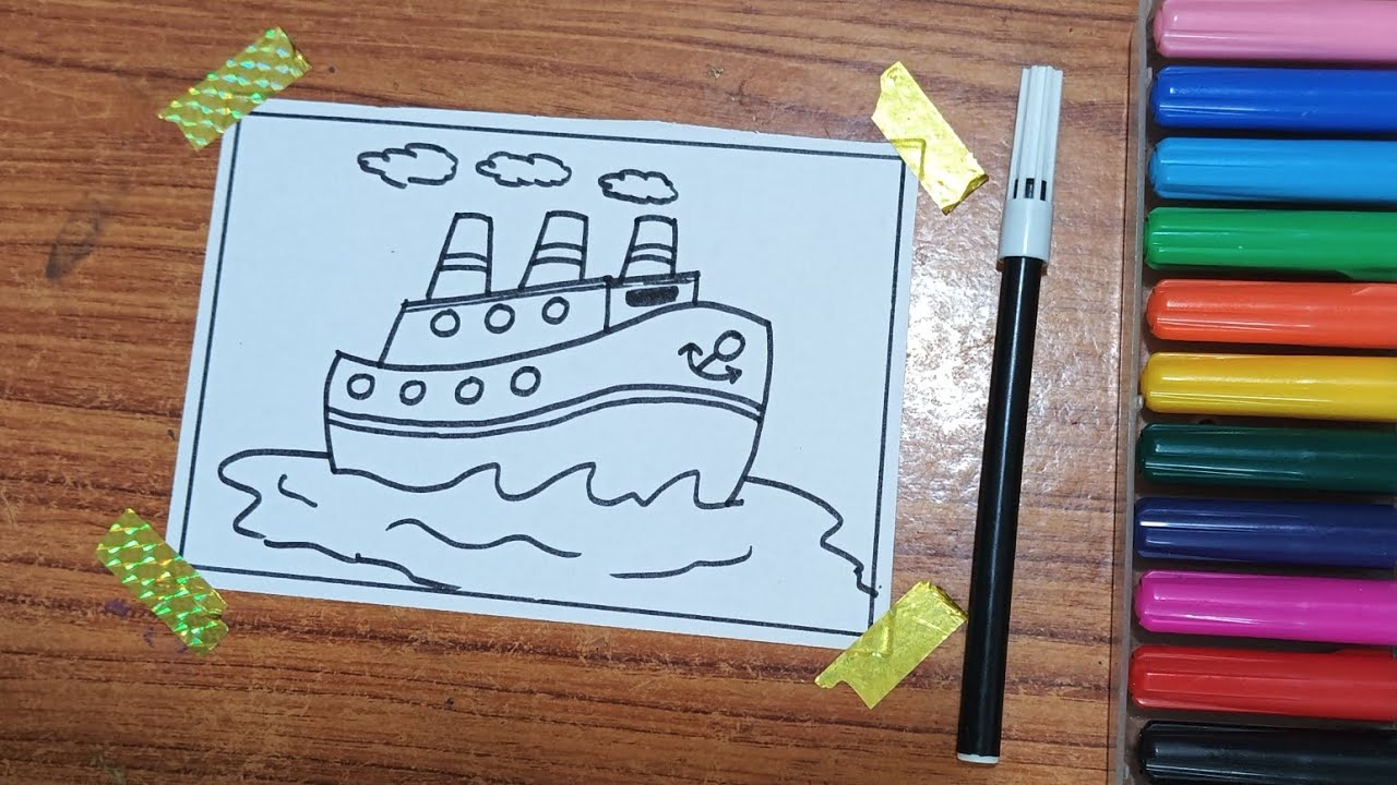 How to draw a Ship🚢💞✨🌈