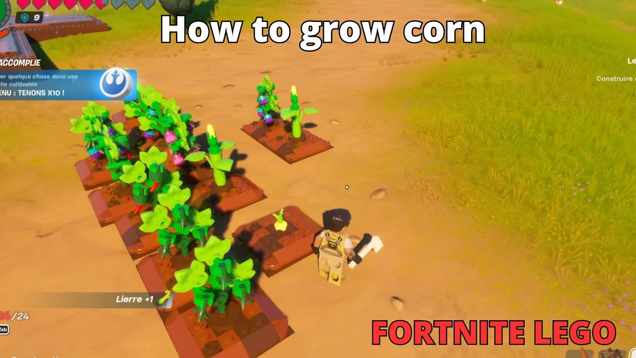 TUTORIAL HOW TO Grow Corn ON FORTNITE LEGO Fortnite LEGO corn growing