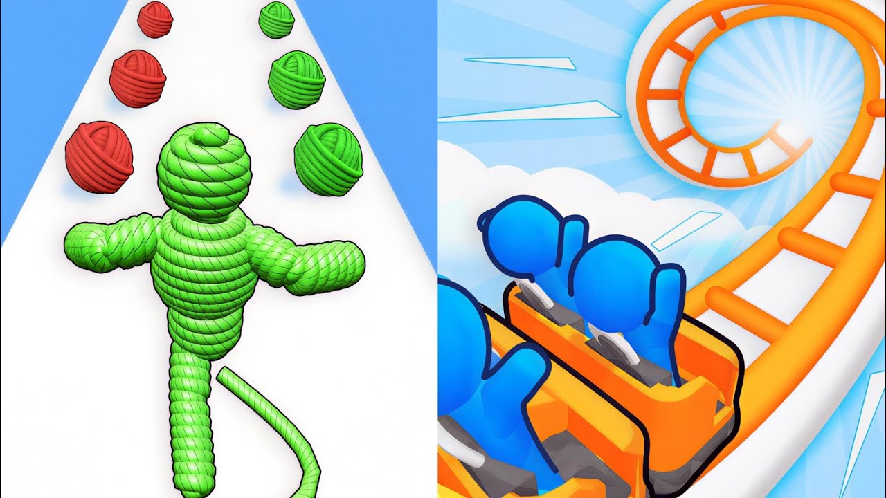 Max Level Gameplay Rope Man Runner  VS Runner Coaster 💥(Insane 2026 Updated) 