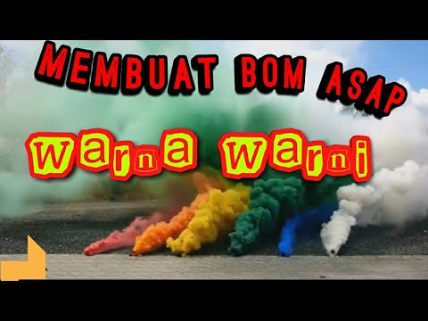 CARA MEMBUAT BOM ASAP WARNA WARNI DENGAN KRAYON