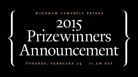 Windham Campbell announcement live stream press co...