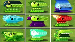 PvZ2 All PEASHOOTER X100 Plants Max Level Battlez - Who Will Win ?