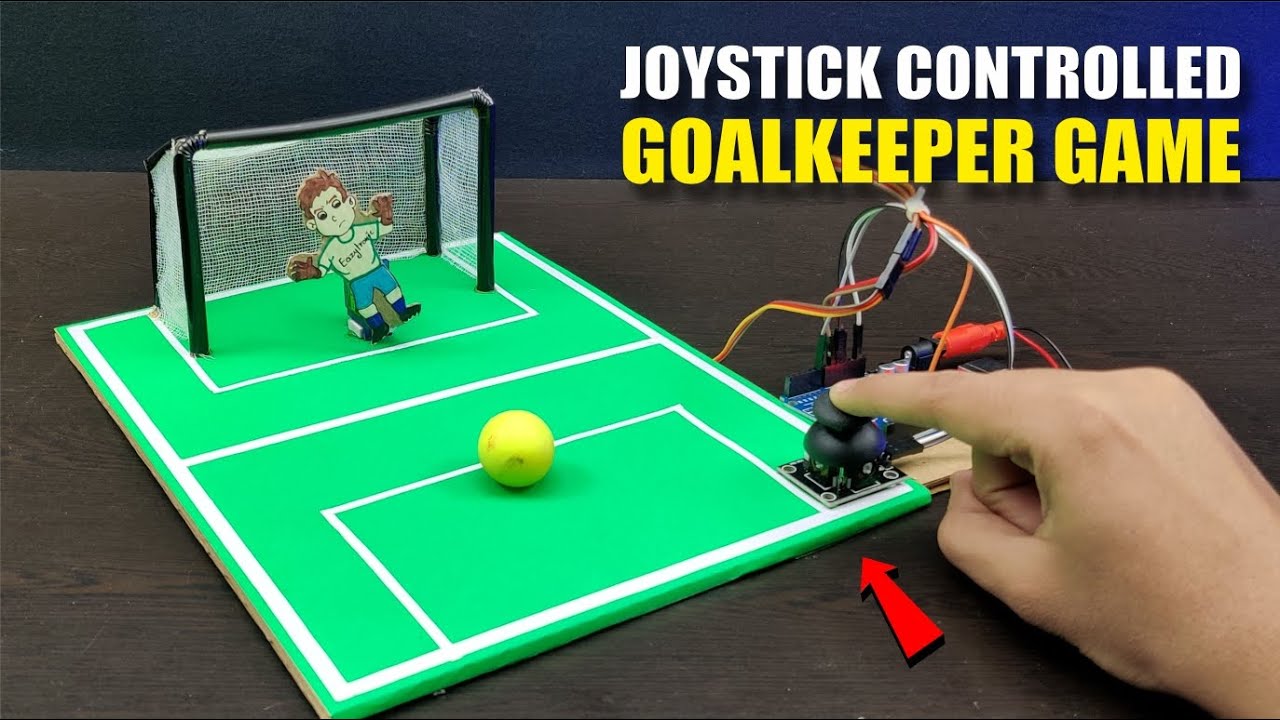 Arduino Goalkeeper Joystick Controlled Goalkeeper Game || How To Control Servo Motor With ...