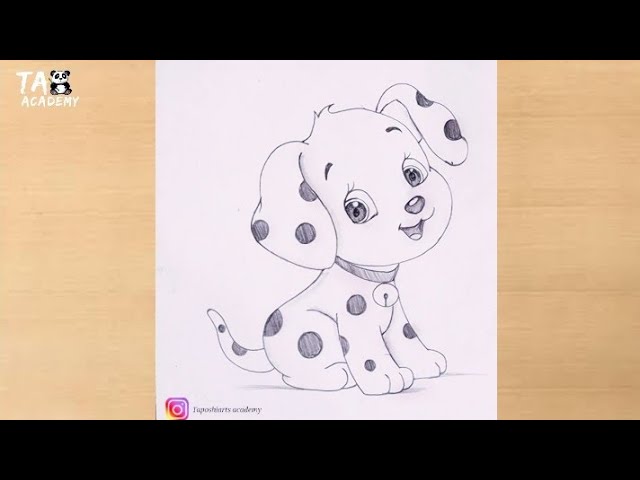 Smiling cute puppy pencil drawing@TaposhiartsAcademy - YouTube