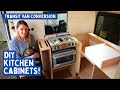 DIY Campervan Kitchen Cabinets (With Built-in Seat!) | Transit Van Conversion E32