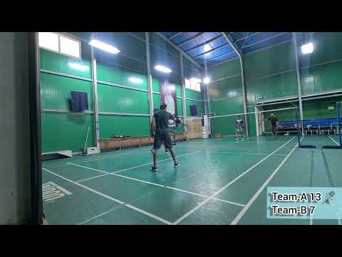 Badminton doubles practice match - YouTube