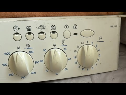 Wil105 Showing the Indesit WIL105 panel - YouTube