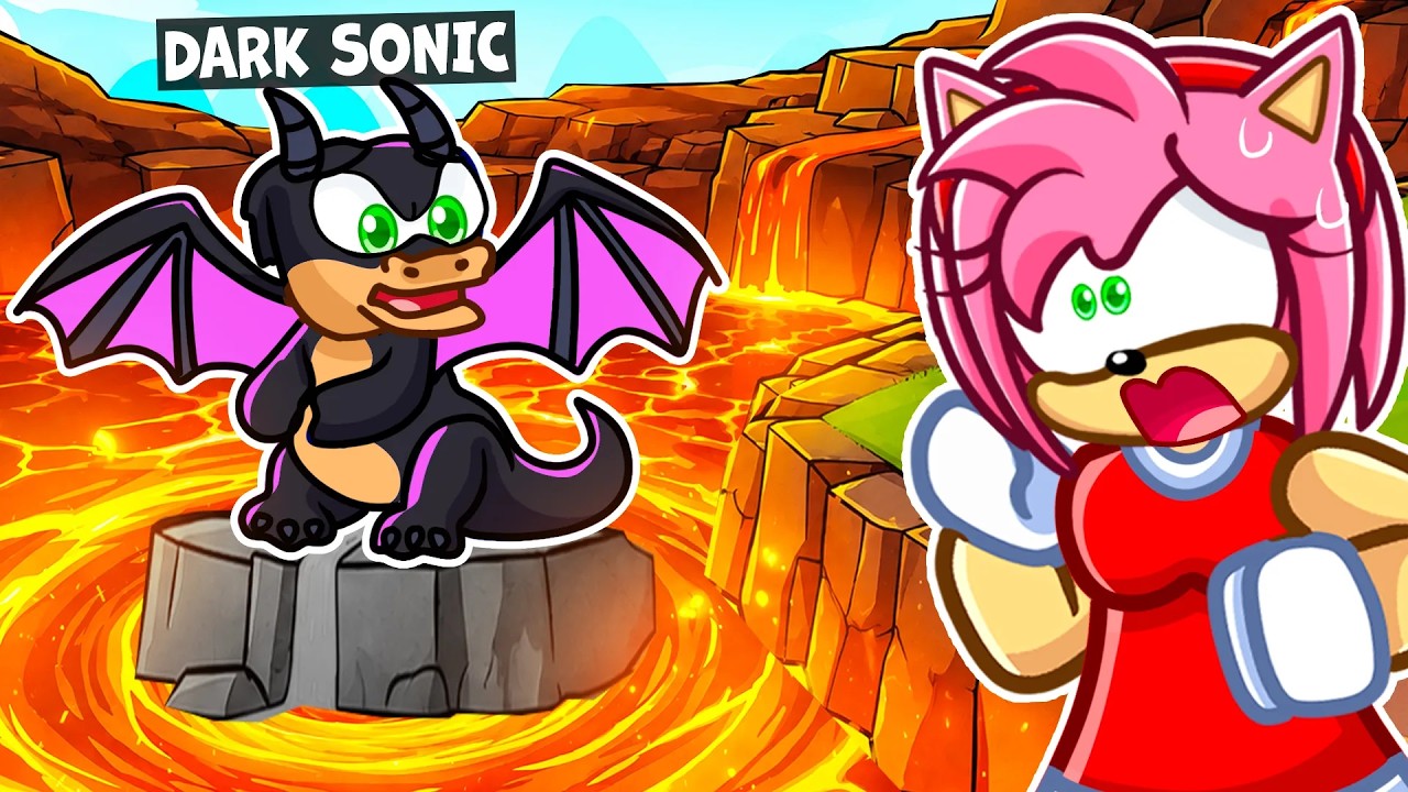 Helping a TRAPPED DARK Sonic Baby Dragon...