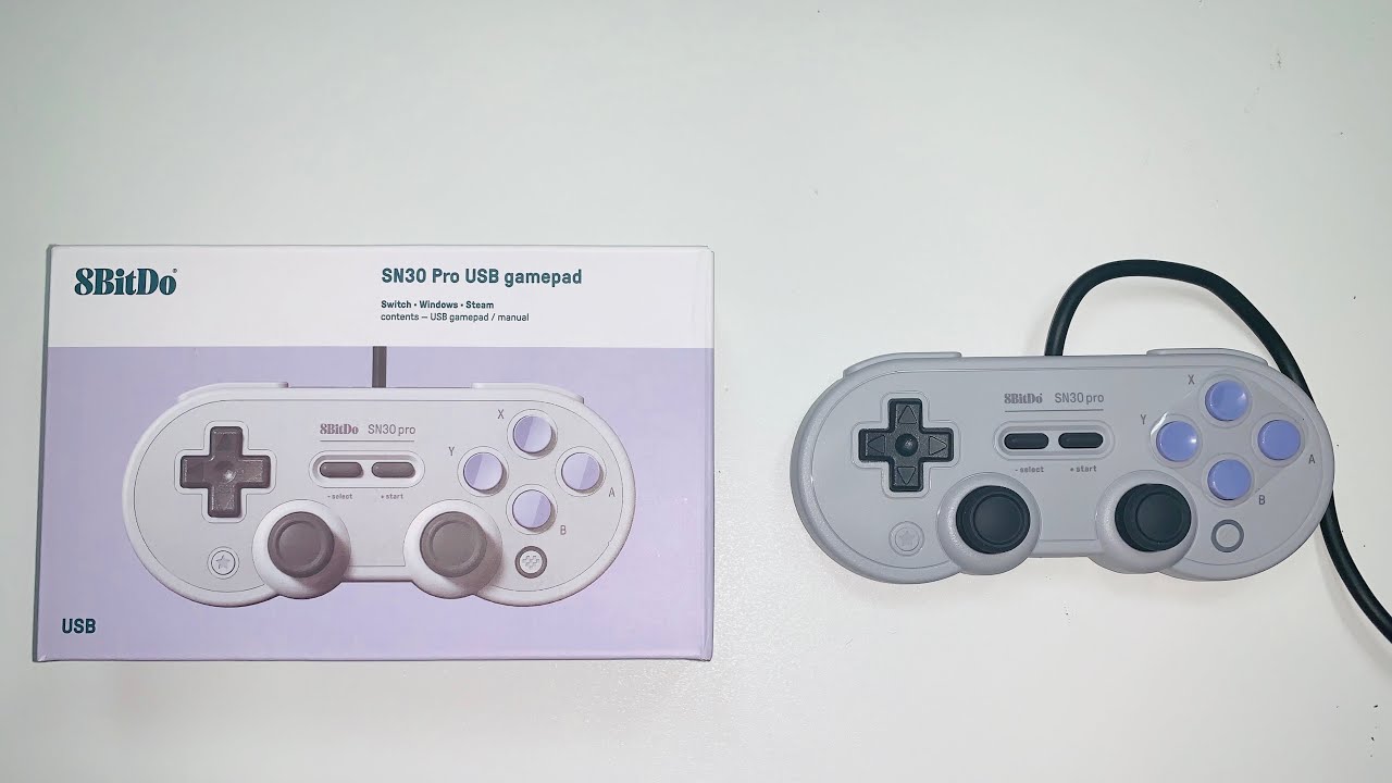 Sn30 Pro Wired By 8bitdo New Controller For Me Unboxing First Impressions Youtube