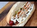 Хот дог с медовыми огурцами  / Hot dog with honey cucumbers