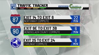 Northway crashes in Wilton, Colonie close left lane