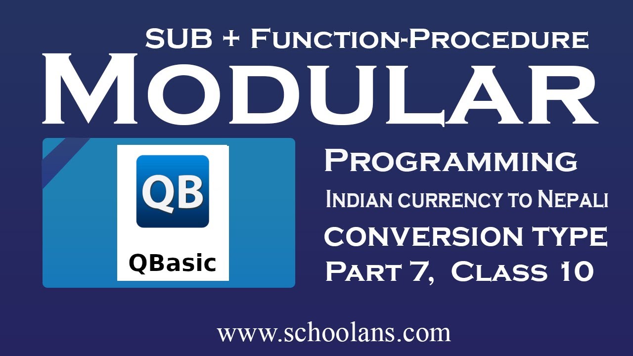 SEE Computer science || Modular Programming in QBASIC || SUB and ...