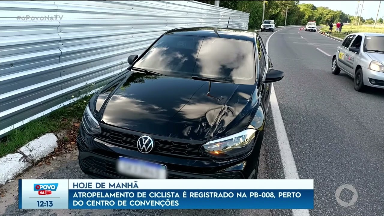 Atropelamento de ciclista é registrado na PB-008, perto do Centro de Convenções - O Povo na TV