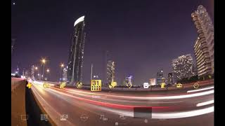 Light Streaks Over Bridge Traffic Dynamic Theme