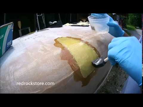 Kevlar Canoe Repair - Patching - YouTube