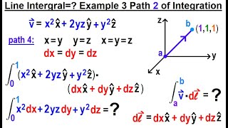Physics Ch 67.1 Advanced E&M: Review Vectors (53 of 113) Line Integral=?: Example 3 Path 2