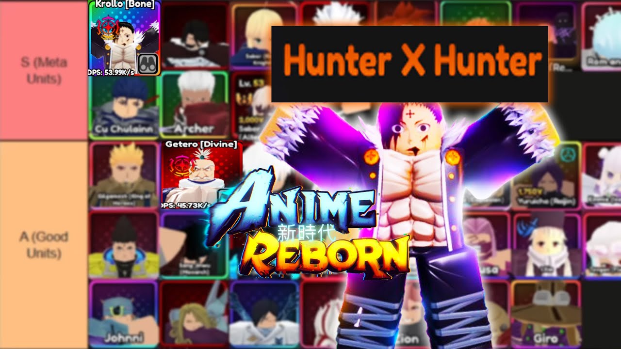 ANIME REBORN UNITS TIER LIST Best Units Meta Units HUNTER X HUNTER 