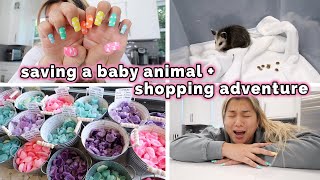 saving a baby animal + tiktok shopping adventure!!