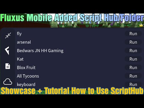 Fluxus Executor Mobile Script Hub/Folder | Tutorial How to use Script Hub