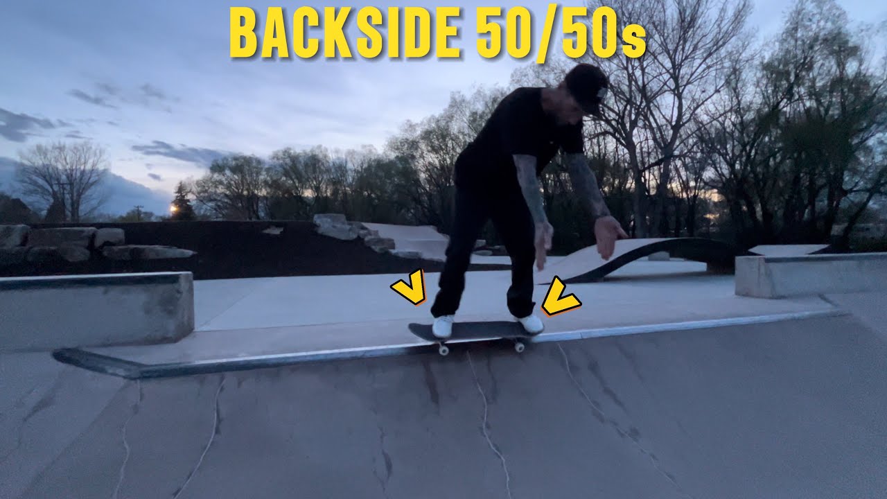 SAFE and EASY way to BACKSIDE axle stall/ 50/50 grind on transition