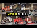 Trucks rolling out from the 2021 Gulf Coast Big Rig Truck Show