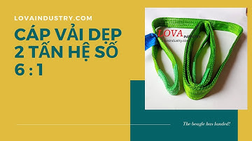 Dây cáp vải cẩu hàng bản dẹp 2 tấn 3 mét hệ số 6:1
