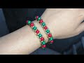 how to make simple beaded bracelets at home. step by step for beginners with pealrs and rice beads