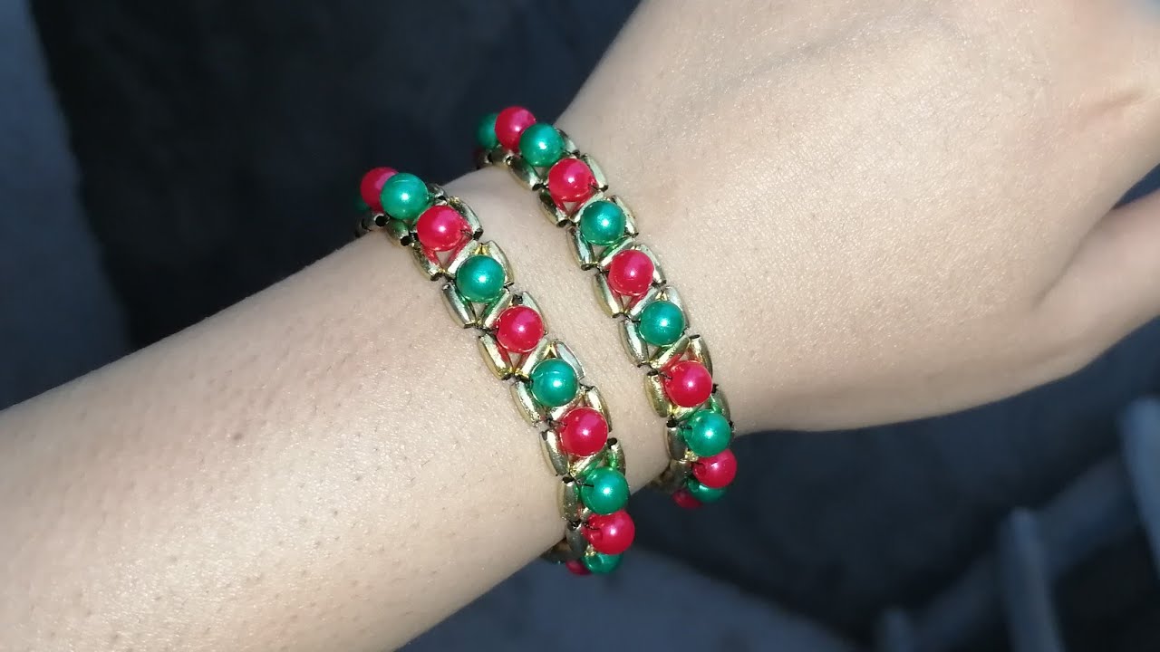 how to make simple beaded bracelets at home. step by step for beginners ...