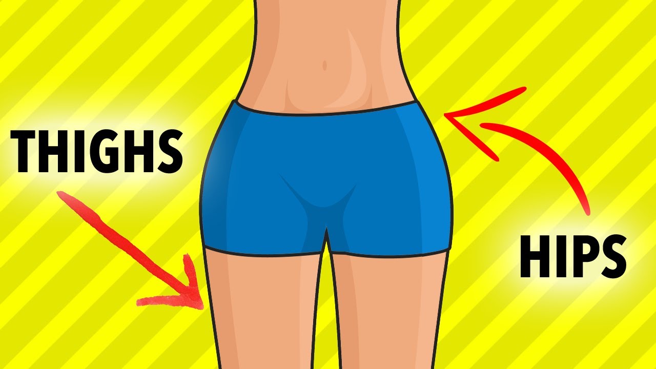 2 in 1: Thighs + Hips Fat Burn At Home 