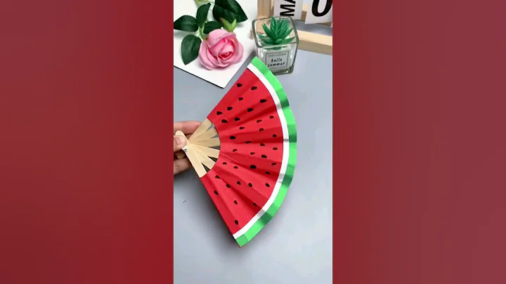 How to make a fan with color paper and ice cream  sticks?#youtubeshorts #viral #baigchineseart