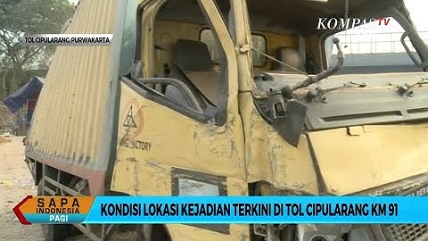 Kondisi Lokasi Kecelakaan Maut Tol Cipularang Km 91, Arus Lalu Lintas Normal