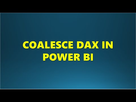 COALESCE DAX in POWER BI #dax #Analytics #POWER BI #powerquery