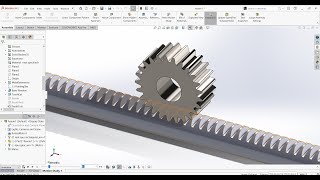 Circular Rack and Pinion in  Solidworks 2022