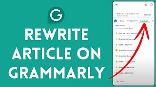 How to Rewrite Article in Grammarly (2024) | Grammarly Tutorial