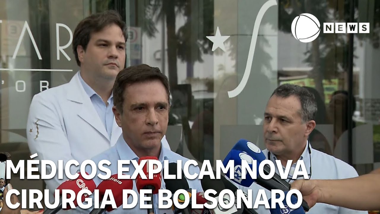Médicos explicam novo procedimento cirúrgico de Bolsonaro