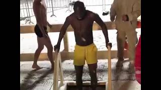 Крещенские купания студентов РУДН / Students of the RUDN University are swimming in the ice-hole Крещенские купания студентов РУДН / Students of the RUDN University are swimming in the ice-hole